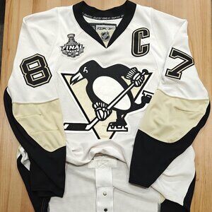 Pittsburgh Penguins Sidney Crosby 2009 Stanley Cup Jersey Reebok Edge Sz 52 NHL